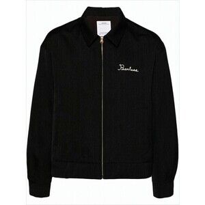 Visvim Black Wool And Linen Jacket With Embroidered Detail - NWT